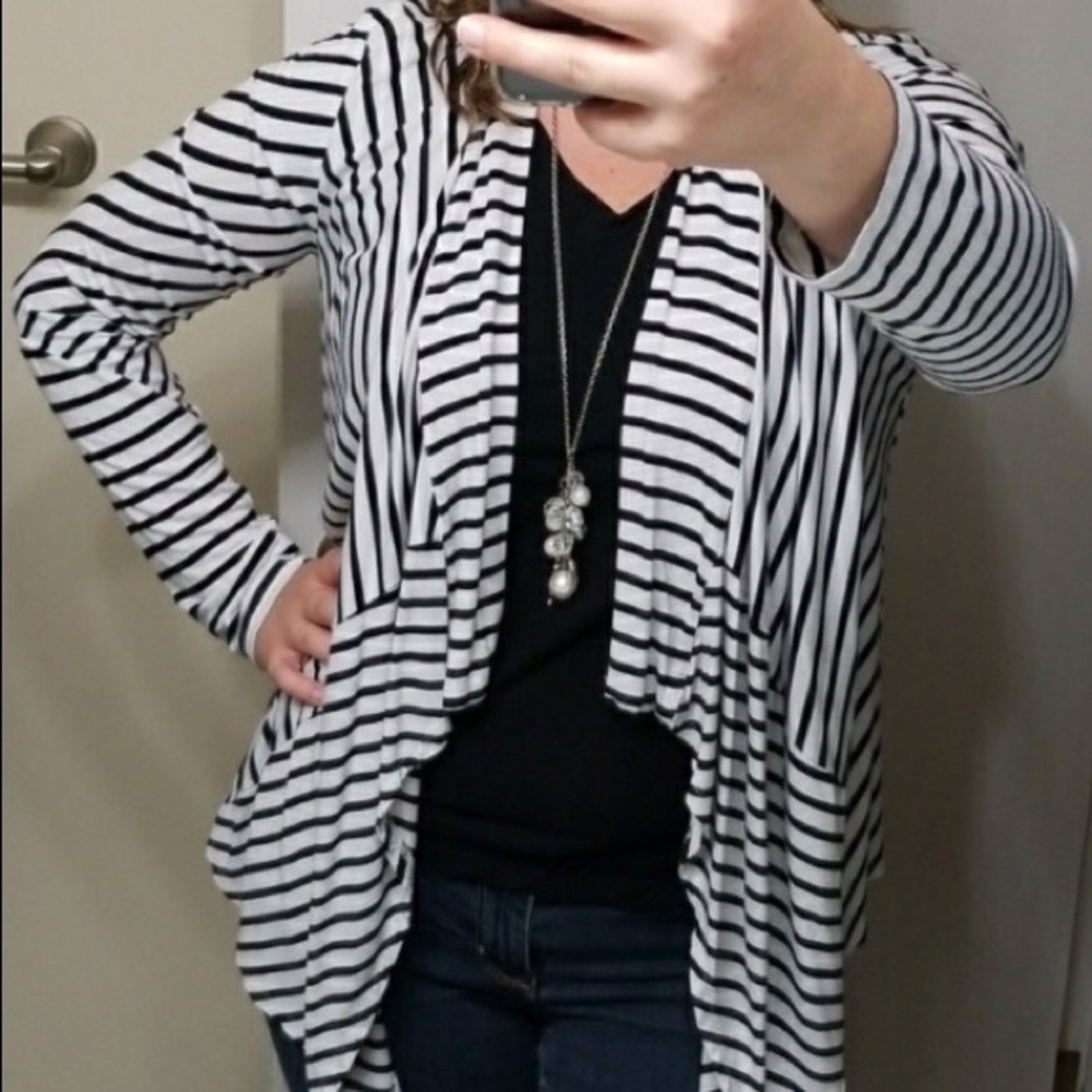 Calvin Klein asymmetrical open front Cardigan